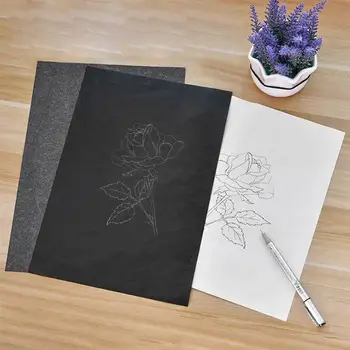 50pcs A4 Hârtie Carbon Negru, Lizibil Grafit Transfer Contur Pictură Reutilizabile Art Suprafețe de Hârtie pentru Copiere