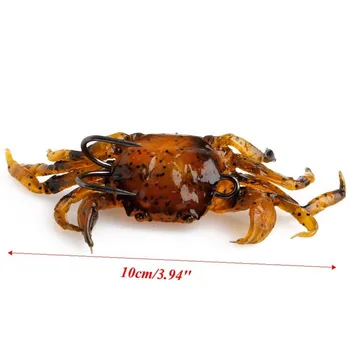 1buc Isca Artificiale Realiste Crab Nada Momeala 3D de Simulare Mare de Pescuit, Momeli Moi Momeală de Pește Cu Cârlige Ascuțite 10cm 35g Pesca Instrument