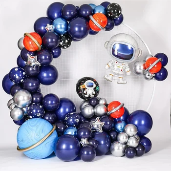 Spațiu De Partid Astronaut Baloane Folie Rachete Balon Cu Heliu Copii Galaxy Tema Petrecere Copil De Dus Decor Favoruri