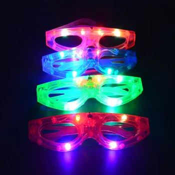 12Pcs Copii Adulti Femei Ochelari cu LED-uri Lumina de Partid ochelari de Soare Strălucire Jaluzele Obturatorului Neon Flash Carnaval de Ziua Nunta de Craciun