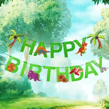 1 set Fericit Ziua de nastere Banner de Desene animate de Animale Hârtie Ghirlanda Safari Junglă Tropicală Decor Petrecere Copii Petrecere Copii, Serviciu