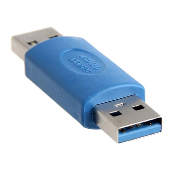 Albastru USB3.0 Tip Conector-Adaptor Priza USB 3.0 si UN mascul La Mascul M-M Cuplaj Gen Converter pentru PC, Laptop, Accesoriu