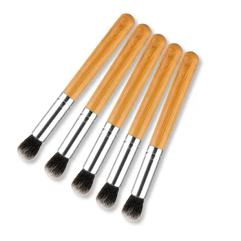 5PCS Pensule de Machiaj Mâner de Bambus Pulbere Nazale umbra perie Machiaj Profesional Tools