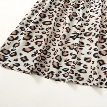 PatPat Copil Fata De Leopard De Imprimare Smocked Cami Dress