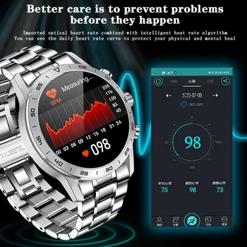 LIGE 2022 Lux Ceas Inteligent Bărbați Face Apel Plin de Culoare de Ecran Impermeabil Smartwatch Sport Fitness Tracker Ceas Pentru Android IOS