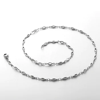 50cm din Oțel Inoxidabil Diamant Lanț de Argint Colier pentru Femei, Nouă Doamnelor Moda Bijuterii Modele Geometrice Accesorii Cadouri