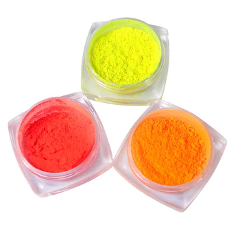 9 Culori De Unghii Cu Sclipici Neon Pigment Pulbere Set De Fluorescență Gradient Sclipici Ombre Nail Art Decor Francez Manichiura