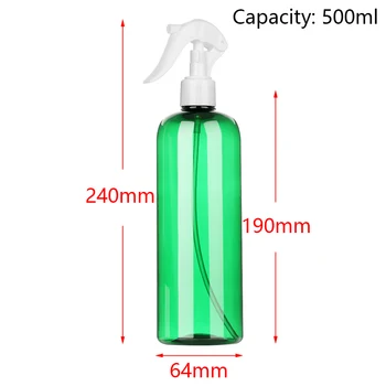 1BUC 500ml de Plastic Clar Spray Reîncărcabile Sticla de Curățare Mână de Pulverizare a Apei Sticle Grădină Recipient Gol de Călătorie Instrument de Machiaj