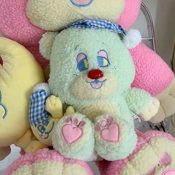 Ins fierbinte Coreea de Urs Roz jucărie de Pluș Anime Verde Dormit Purta Pălărie de Dormit Luna Papusa Jucării Pentru Fată Înaltă Calitate Violet Teddy Bear