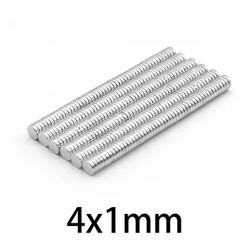 100-2000 pc-uri Circulare Mici Magneți 4mmx1mm N35 Magnet Neodim puternic Dia 4x1mm Permanent Magneții NdFeB disc 4*1 mm